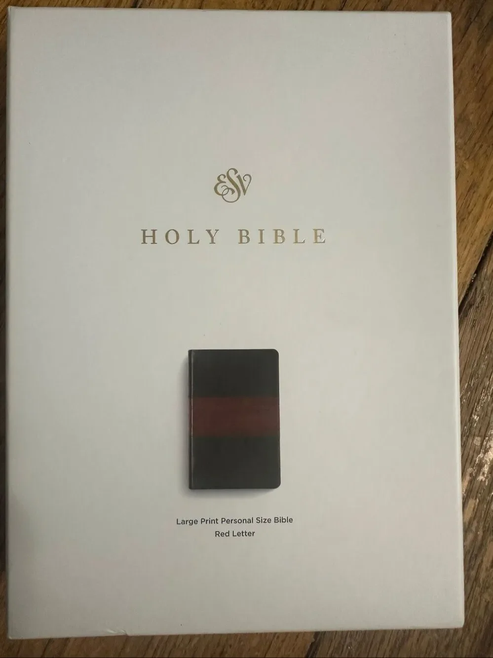 ESV Large Print Personal Size Bible, Red Letter Bible TruTone, Forest/Tan, Trail